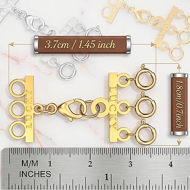 Gold Multi-Necklace Connector Clasp for Layering
