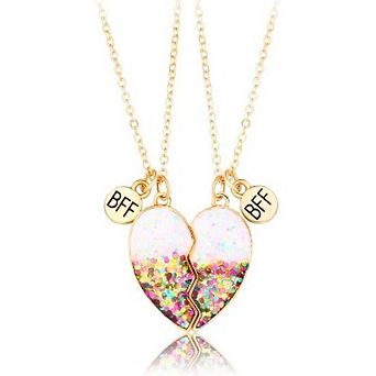 Matching Heart Pendant Magnetic BFF Necklace