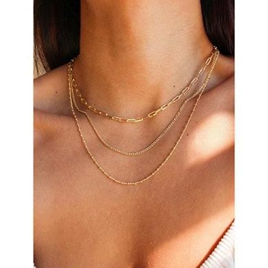 18K Gold Plated Waterproof Layered Chain Set