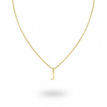 14K Gold Dainty Personalized Initial Letter Necklace