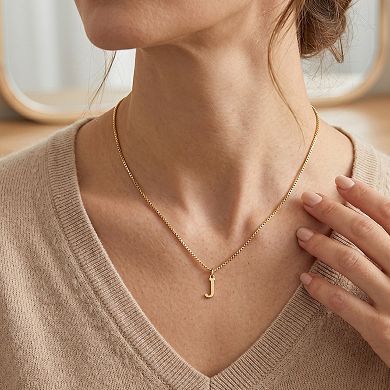 14K Gold Dainty Personalized Initial Letter Necklace