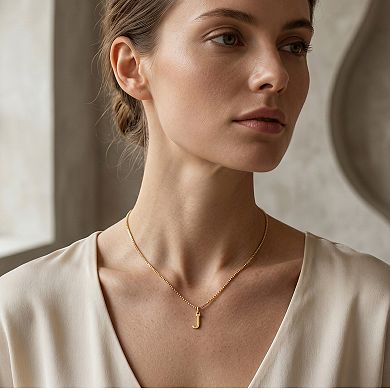 14K Gold Dainty Personalized Initial Letter Necklace