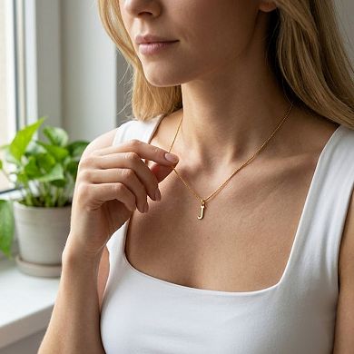 14K Gold Dainty Personalized Initial Letter Necklace