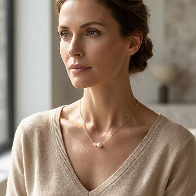 Silver Daisy Pearl Choker Flower Necklace Gift