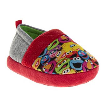 Sesame Street Kids' Cozy Warm Soft Plush Indoor Slippers (Toddler / Little Kid)