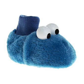 Sesame Street Cookie Monster Cozy Warm Soft Plush Slippers (Toddler / Little Kid)