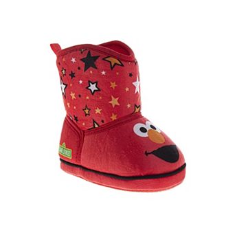 Sesame Street Elmo and Cookie Kids Boots Warm, Fuzzy, and Fun SlipOn Styles (Toddler)
