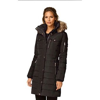 Michael Kors Women's Hooded Winter Coat with Zipper Pockets
