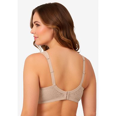 Comfort Choice Women's Plus Size Full Coverage Sling Double Band Lace Bra