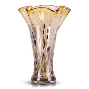 Hand Blown 9" H Glass Vase: Elegant Decor for Home, Office, for Living Room, Wedding, Bathroom