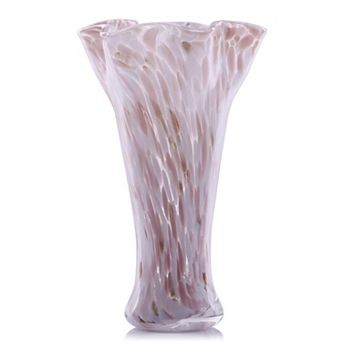 Hand Blown 9" H Glass Vase: Elegant Decor for Home, Office, for Living Room, Wedding, Bathroom