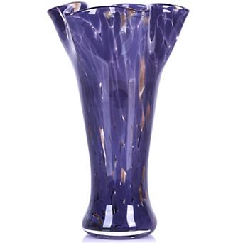 Hand Blown 9" H Glass Vase: Elegant Decor for Home, Office, for Living Room, Wedding, Bathroom