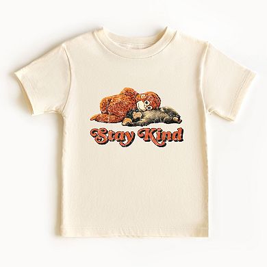 Stay Kind Punch the Monkey - Toddler Short Sleeve Graphic T-Shirt