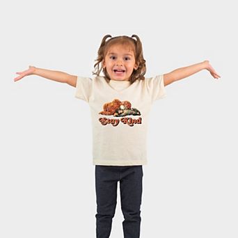 Stay Kind Punch the Monkey - Toddler Short Sleeve Graphic T-Shirt