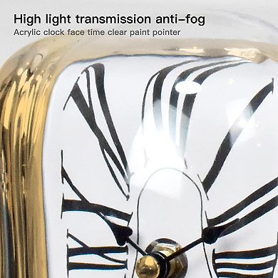Dalí Inspired Melting Clock Decor: Artistic Gift for Home, Office, or Desk