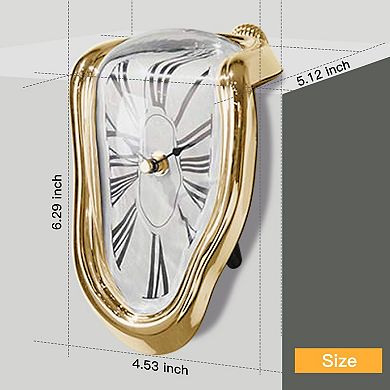 Dalí Inspired Melting Clock Decor: Artistic Gift for Home, Office, or Desk