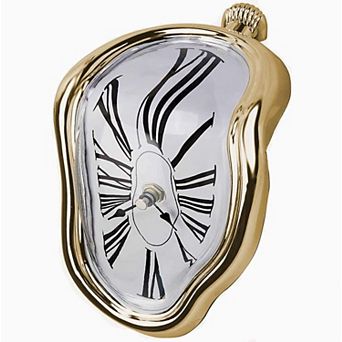 Dalí Inspired Melting Clock Decor: Artistic Gift for Home, Office, or Desk