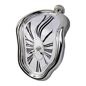 Dalí Inspired Melting Clock Decor: Artistic Gift for Home, Office, or Desk