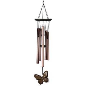 Woodstock Chimes Butterfly 21" Bronze Aluminum Outdoor Garden Wind Chime