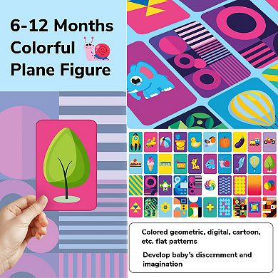 QUOKKA 60 High Contrast Baby Flash Cards 36 Months - Black & White Toddler Flashcards