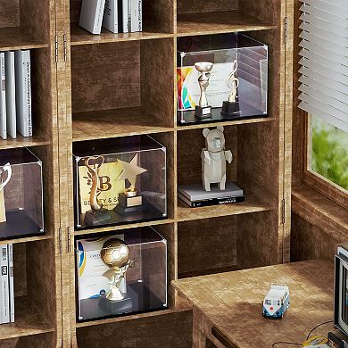 Self-Assemble Acrylic Display Case for Collectibles: 14x14x14" - Modern Design