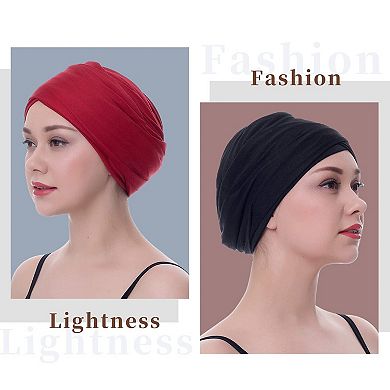 Soft Stretch Knit Headscarf for Women: Long Length, Easy to Wear, Boho Style