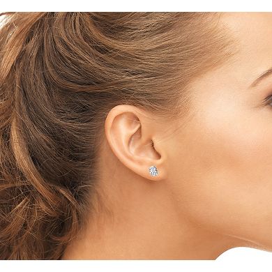 Sterling Silver Oval Cut Stud Earrings