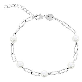Pearl Chain Link Bracelet