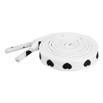 Women's Heart Printed Colored Shoelaces Flat Strings for Sneakers 47.2"