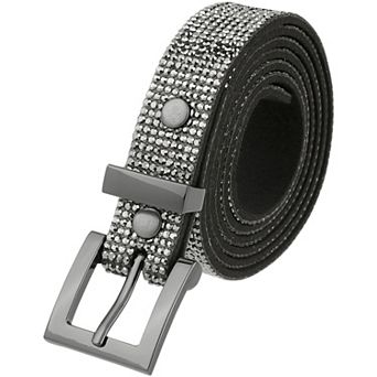 Women's Rhinestone Belts Bling Shiny Soft Waistband for Party Jeans Dresses