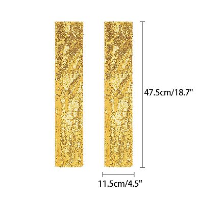 Women's Sequin Sparkly Arm Warmers Extra Long Gloves Arm Sleeve for Party