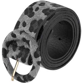 Women's Leopard Printed Retro Belts Wide Waistband for Jeans Pants