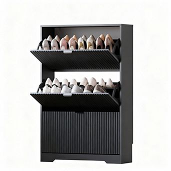 3-Drawer Flip Shoe Cabinet: Space-Saving, Stylish, and Adjustable