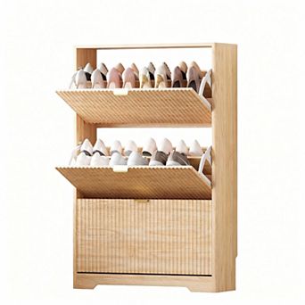 3-Drawer Flip Shoe Cabinet: Space-Saving, Stylish, and Adjustable
