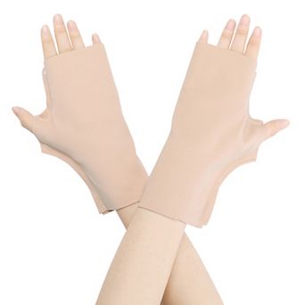 Women's Fingerless Fleece Gloves Warm Wrist Cover Short Arm Warmers