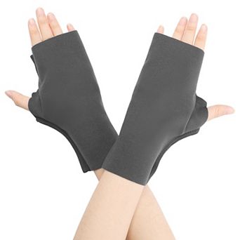 Women's Fingerless Fleece Gloves Warm Wrist Cover Short Arm Warmers