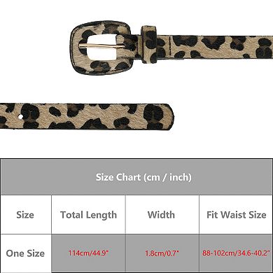 Women's Leopard Printed Retro Belts Waistband for Jeans Dresses