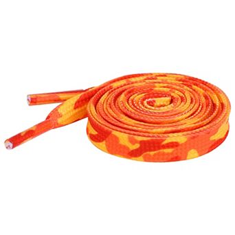 Women's Thin Flat Contrast Color 0.3'' Wide Camouflage Laces 1 Pair 47.2"