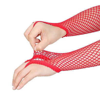 Women's Fishnet Glove Lace Gloves with Finger Loop for Party Cosplay