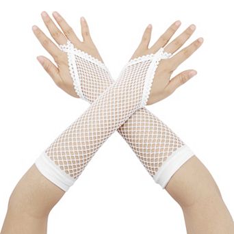 Women's Fishnet Glove Lace Gloves with Finger Loop for Party Cosplay