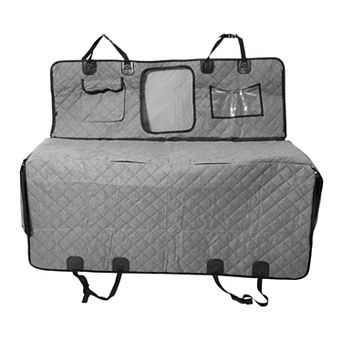 Dog Car Seat Cover for Back Seat, 7-layer Design, Waterproof Hammock, with Mesh Window Pockets