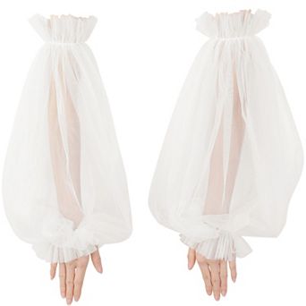 Women's Tulle Transparent Thin Sheer Large Lantern Sleeve for Prom Wedding
