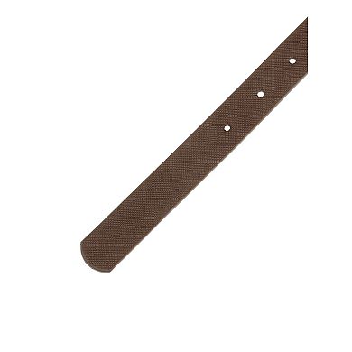 Women's Textured Belts Causal Waistband with Round Buckle for Jeans Dresses
