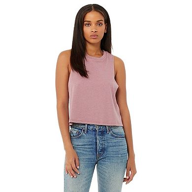 Bella + Canvas Womens/Ladies Racerback Cropped Sleeveless Tank Top