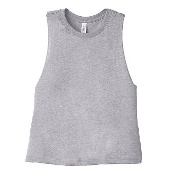 Bella + Canvas Womens/Ladies Racerback Cropped Sleeveless Tank Top
