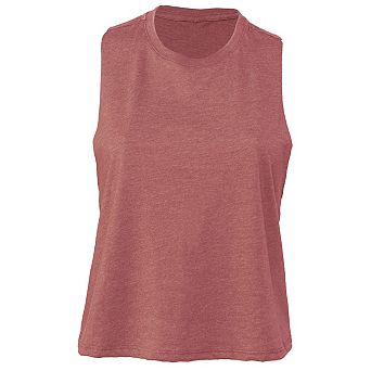 Bella + Canvas Womens/Ladies Racerback Cropped Sleeveless Tank Top