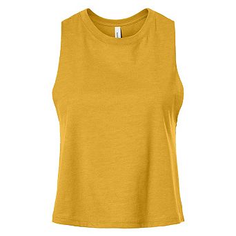 Bella + Canvas Womens/Ladies Racerback Cropped Sleeveless Tank Top