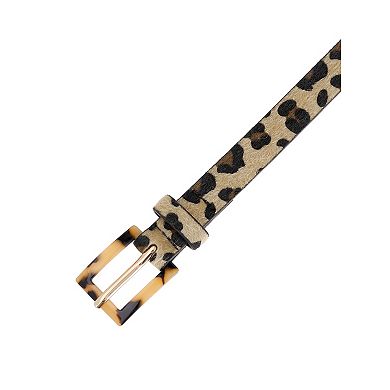 Women's Leopard Print Retro Belts Waistband for Jeans Pants Dresses