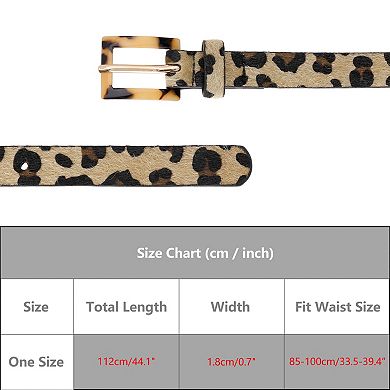 Women's Leopard Print Retro Belts Waistband for Jeans Pants Dresses