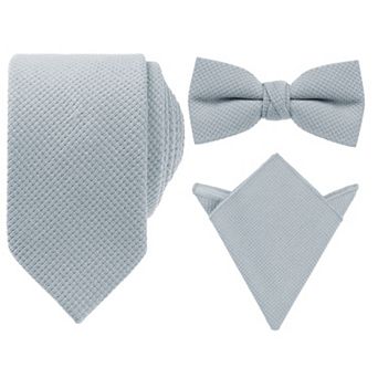 Men's Pocket Square Set Necktie Thick Pre-Tied Bow Ties Sets for Party